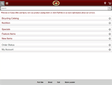 Tablet Screenshot of camasbikes.com